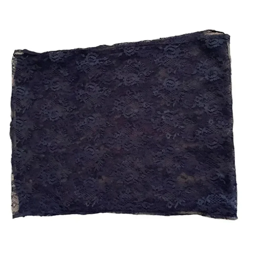 Honey Black Bohemian Elegant Embroidered Floral  ALL LACE Shawl One